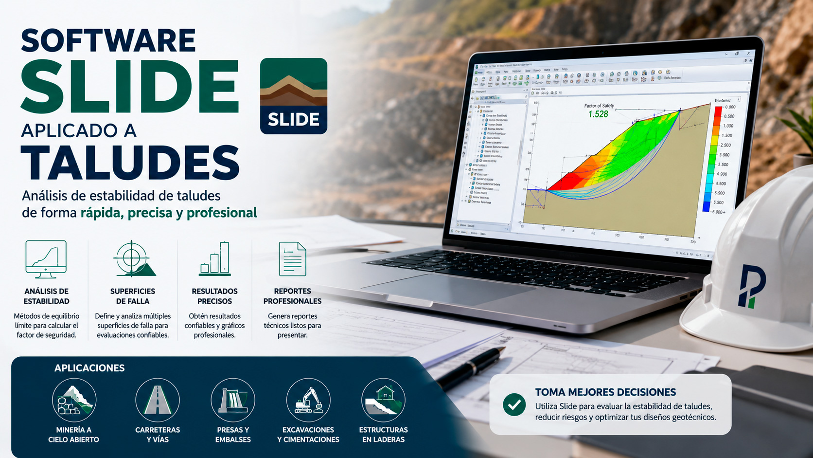 Software Slide aplicado a taludes